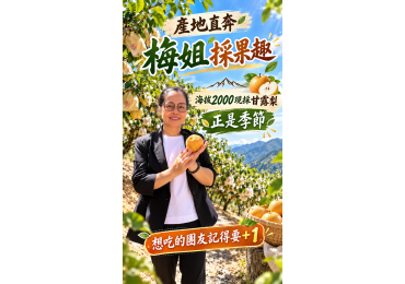 (圖)🍐 【產地直奔｜梅姐採果趣】 ⛰️ 這次梅姐不只幫你挑，還直接衝上海拔2000公尺的高山，親自採給你看啦！😆